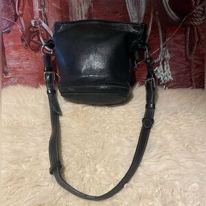 Free!!! Roots black leather bag